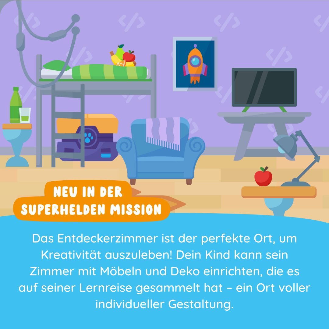 Das Entdeckerzimmer ist das perfekte Ort für die Kreativität deines Kindes