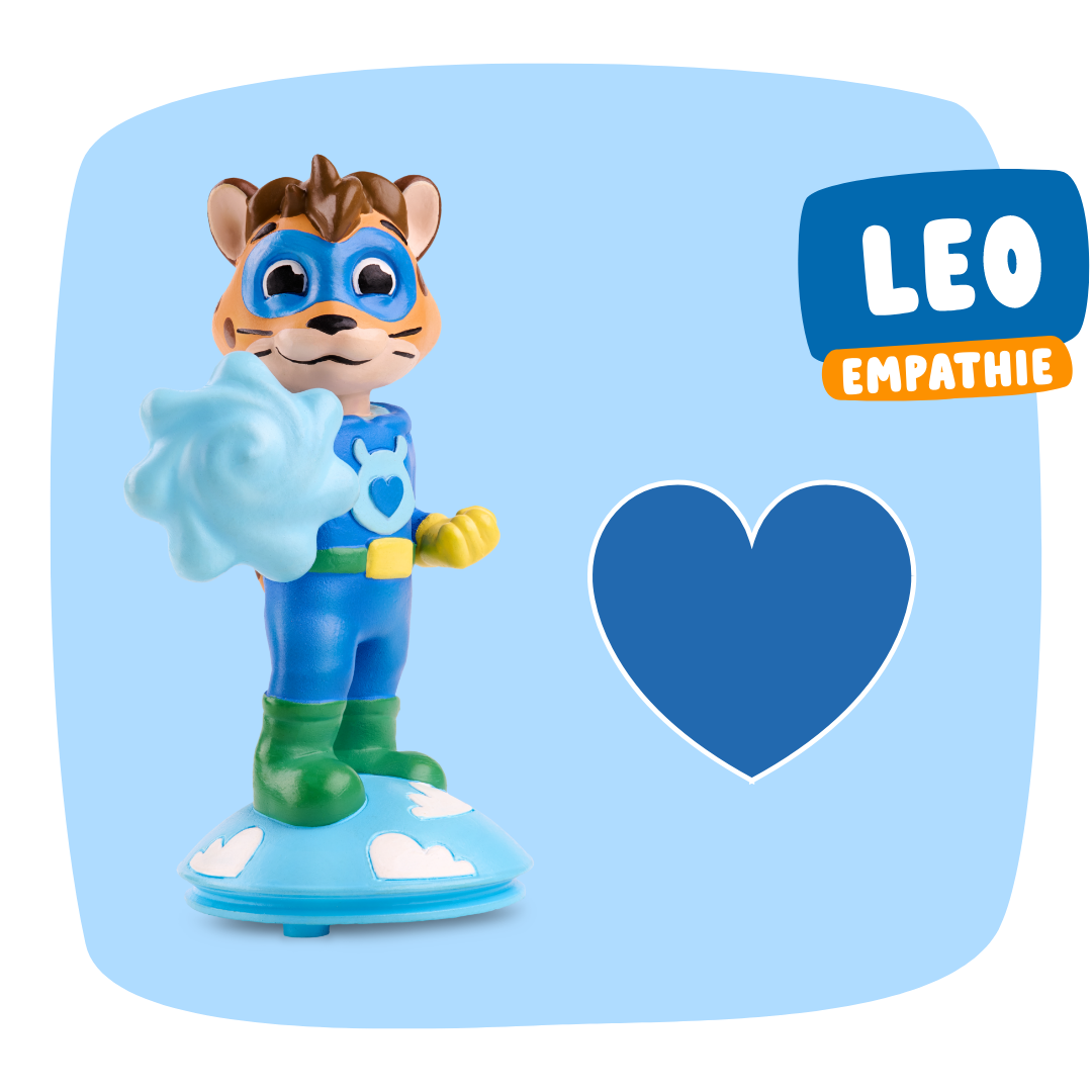 Figur Leo lehrt alles über Freundschaft und Soziales
